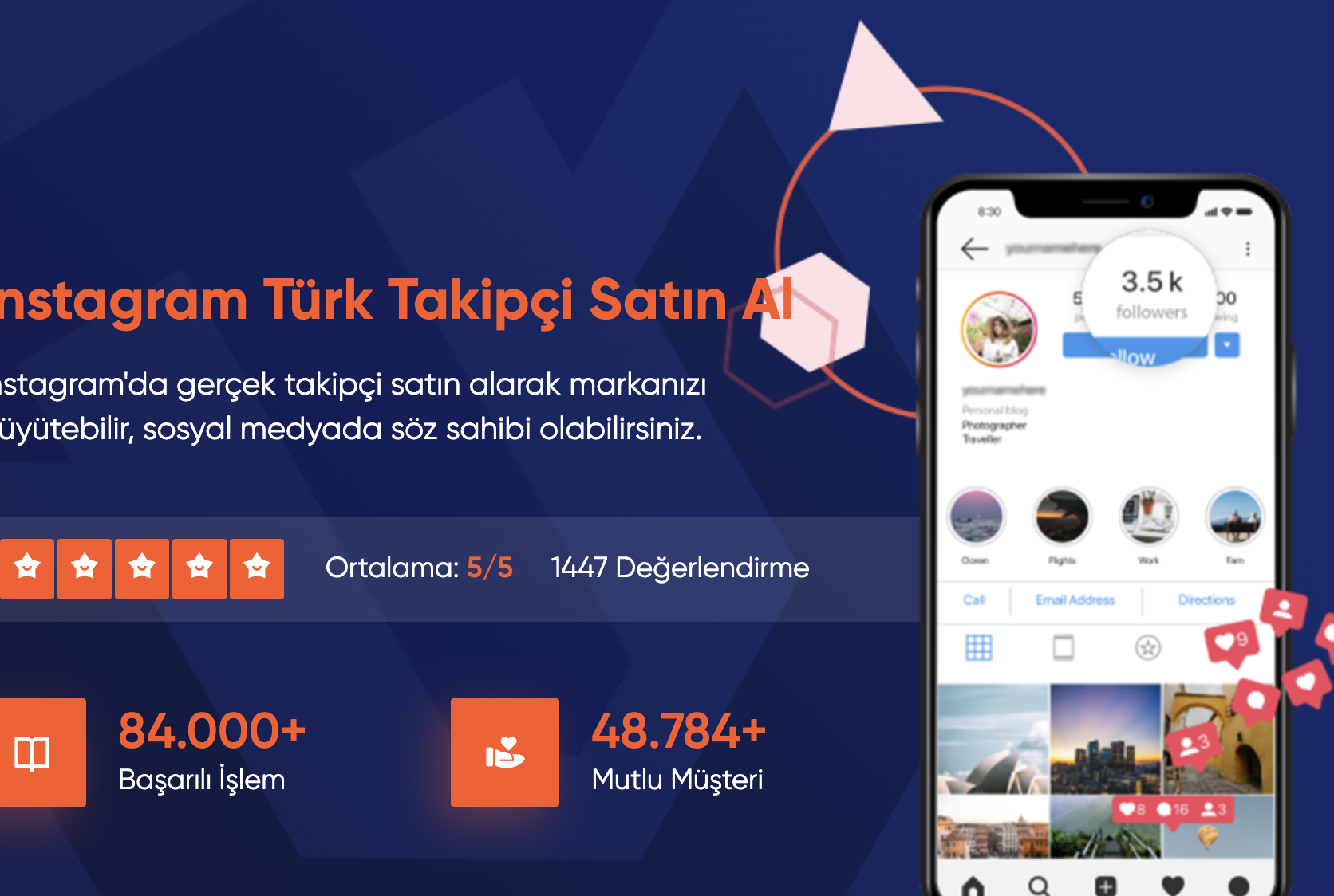 Instagram’da Türk takipçi satın al