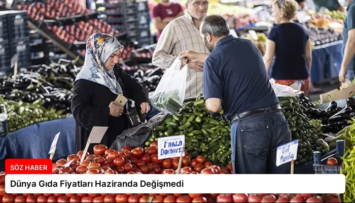 Dünya Gıda Fiyatları Haziranda Değişmedi