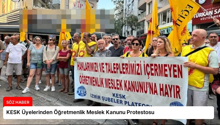 KESK Üyelerinden Öğretmenlik Meslek Kanunu Protestosu
