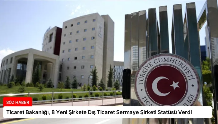 Ticaret Bakanlığı, 8 Yeni Şirkete Dış Ticaret Sermaye Şirketi Statüsü Verdi