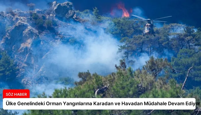 Ülke Genelindeki Orman Yangınlarına Karadan ve Havadan Müdahale Devam Ediyor
