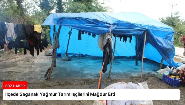 İlçede Sağanak Yağmur Tarım İşçilerini Mağdur Etti