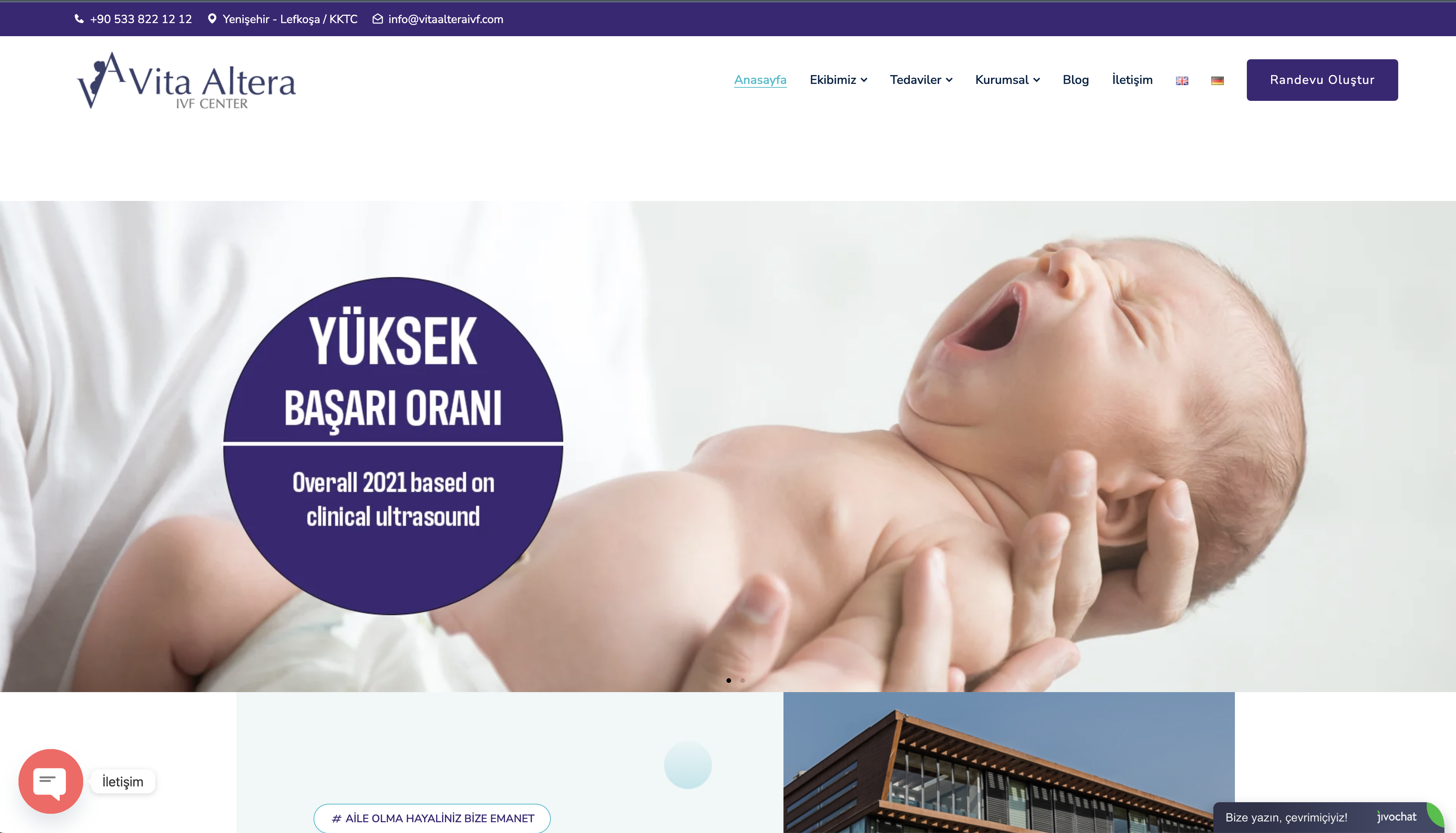 Kıbrıs’ta Tüp Bebek Tedavisinde Lider: Vita Altera Tüp Bebek Merkezi