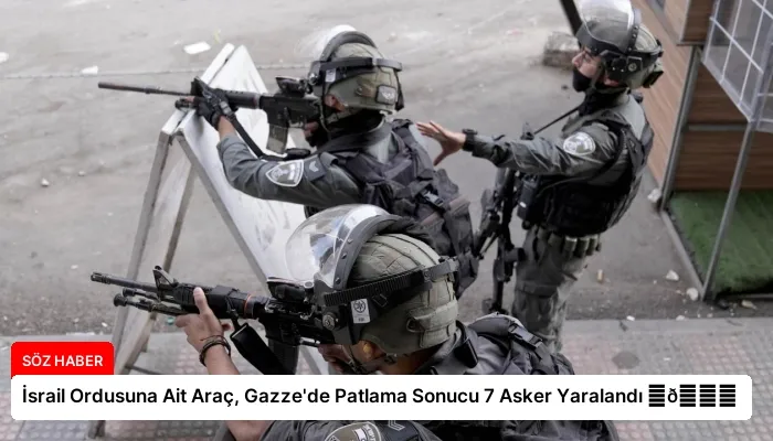 İsrail Ordusuna Ait Araç, Gazze’de Patlama Sonucu 7 Asker Yaralandı ⏬👇