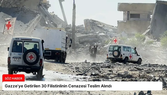 Gazze’ye Getirilen 30 Filistinlinin Cenazesi Teslim Alındı