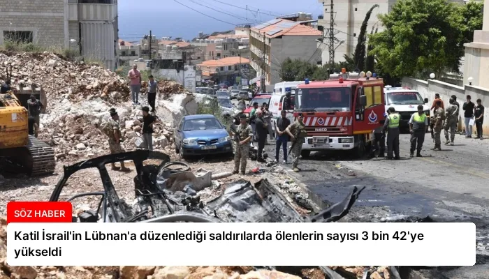 Katil İsrail’in Lübnan’a düzenlediği saldırılarda ölenlerin sayısı 3 bin 42’ye yükseldi