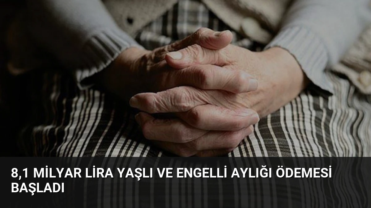 8,1 Milyar Lira Yaşlı ve Engelli Aylığı Ödemesi Başladı