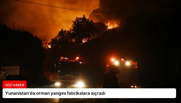 Yunanistan’da orman yangını fabrikalara sıçradı