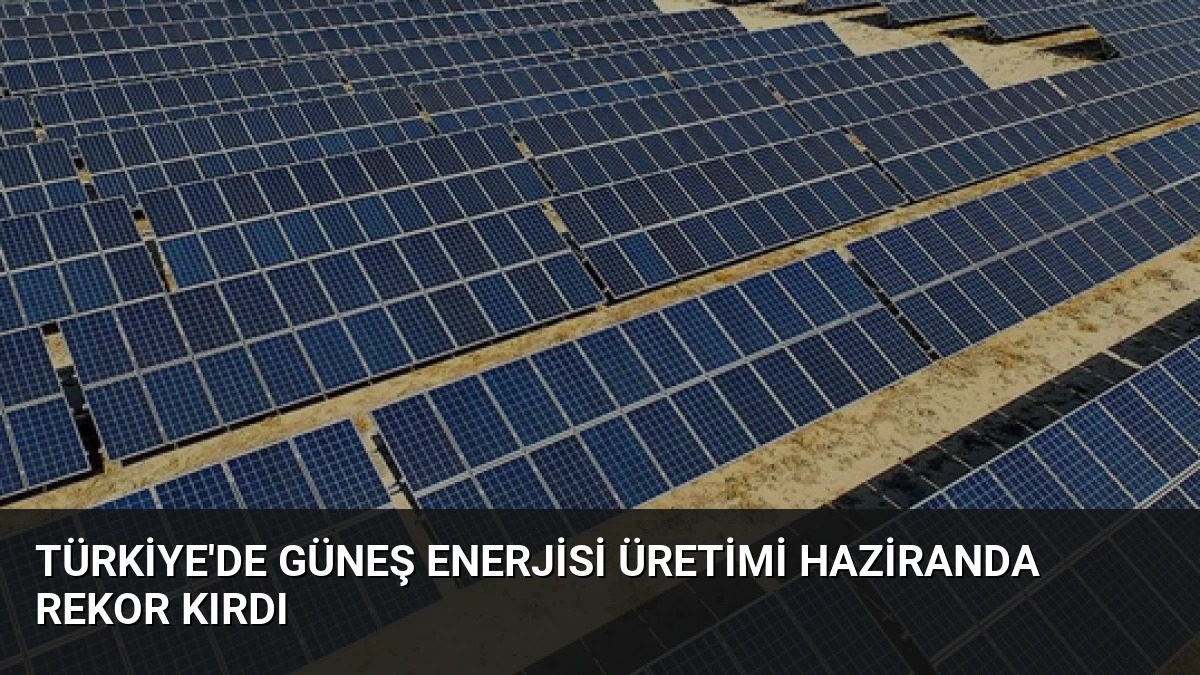 Türkiye’de Güneş Enerjisi Üretimi Haziranda Rekor Kırdı