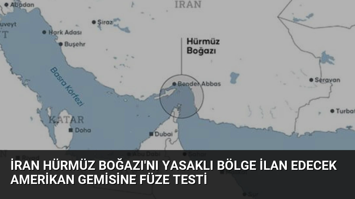 İran Hürmüz Boğazı’nı Yasaklı Bölge İlan Edecek Amerikan Gemisine Füze Testi