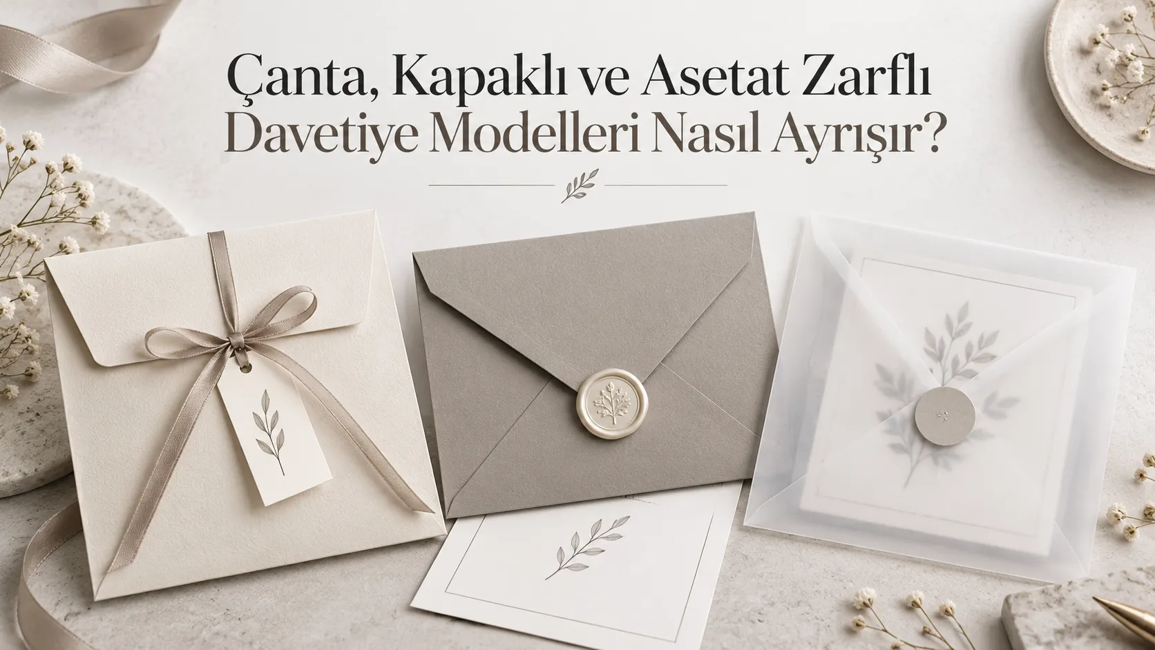 Çanta, Kapaklı ve Asetat Zarflı Davetiye Modelleri Nasıl Ayrışır?