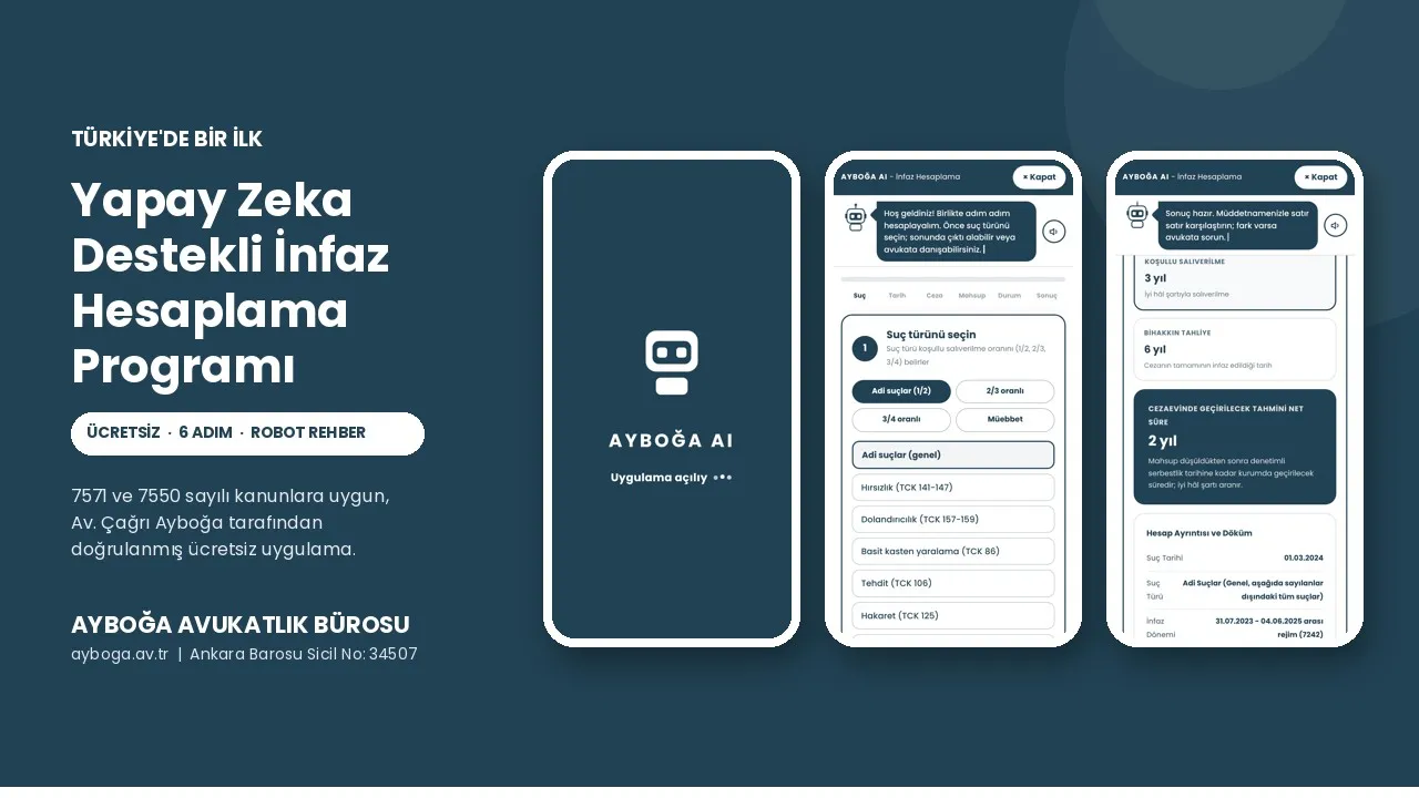 Türkiye’de Bir İlk: Yapay Zeka Destekli İnfaz Hesaplama Programı Yayında